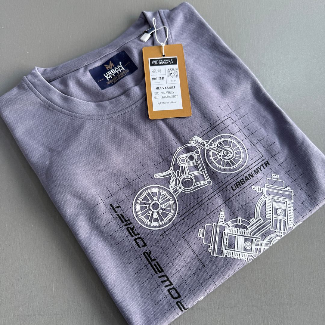 Urban Myth Printed Shirt- LAVENDER