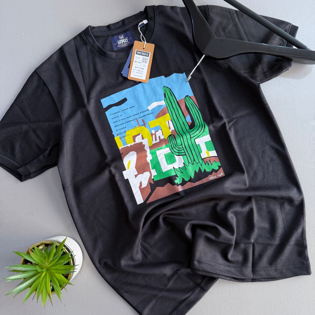 URBAN MYTH T-SHIRT -  BLACK