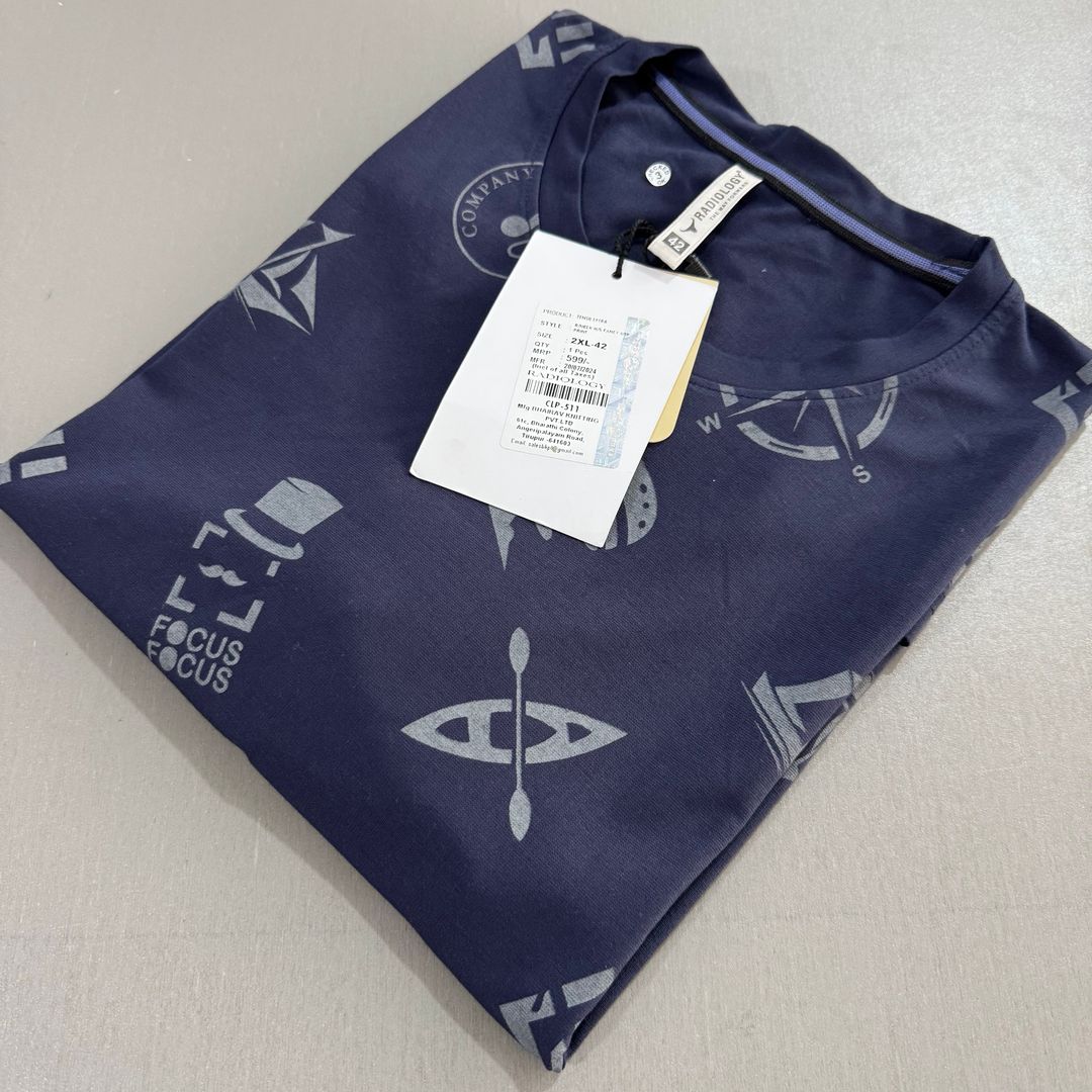 RADIOLOGY T-SHIRTS (PATTERNED)- BLUE BLACK
