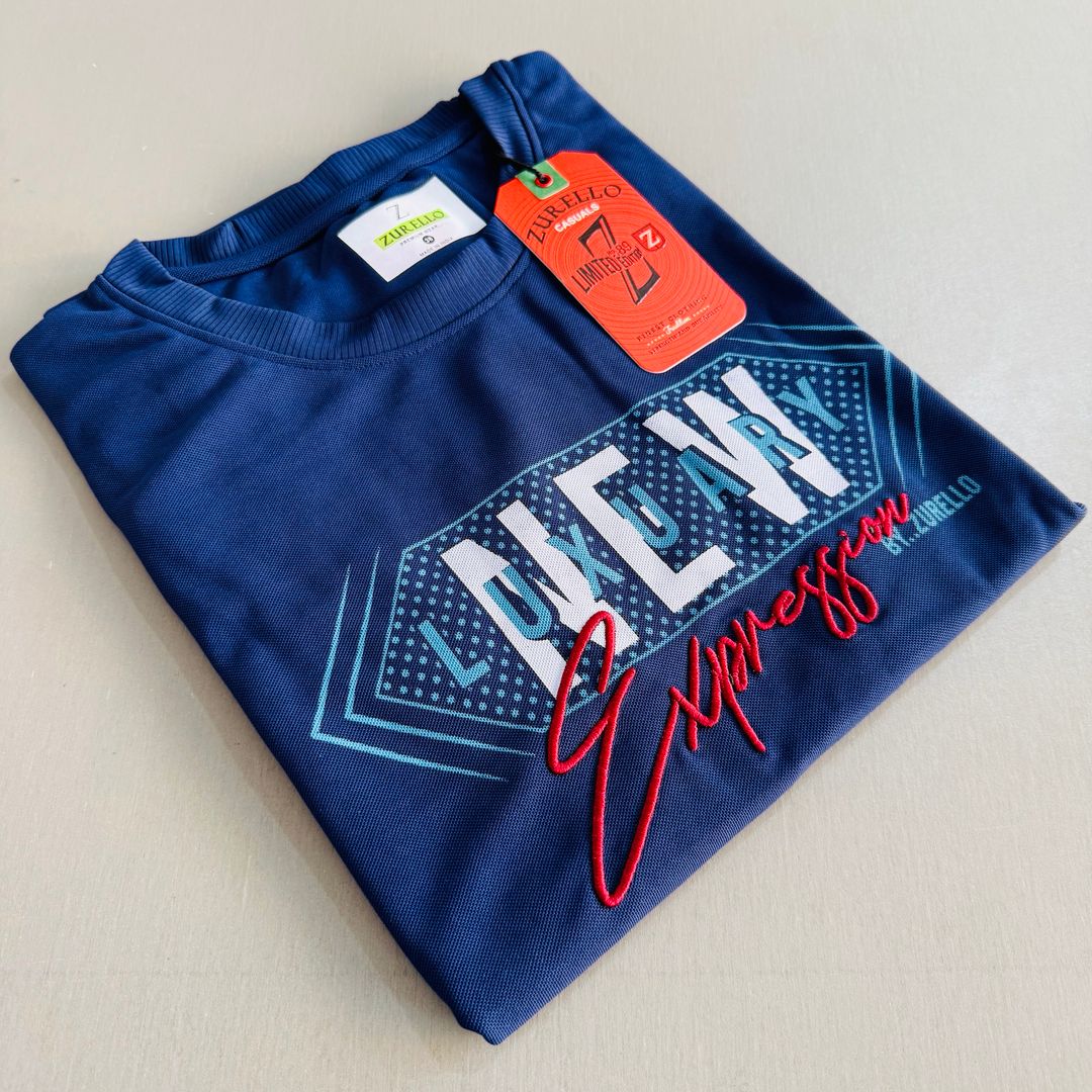 ZURELLO PRINTED T-SHIRT-BLUE BLACK