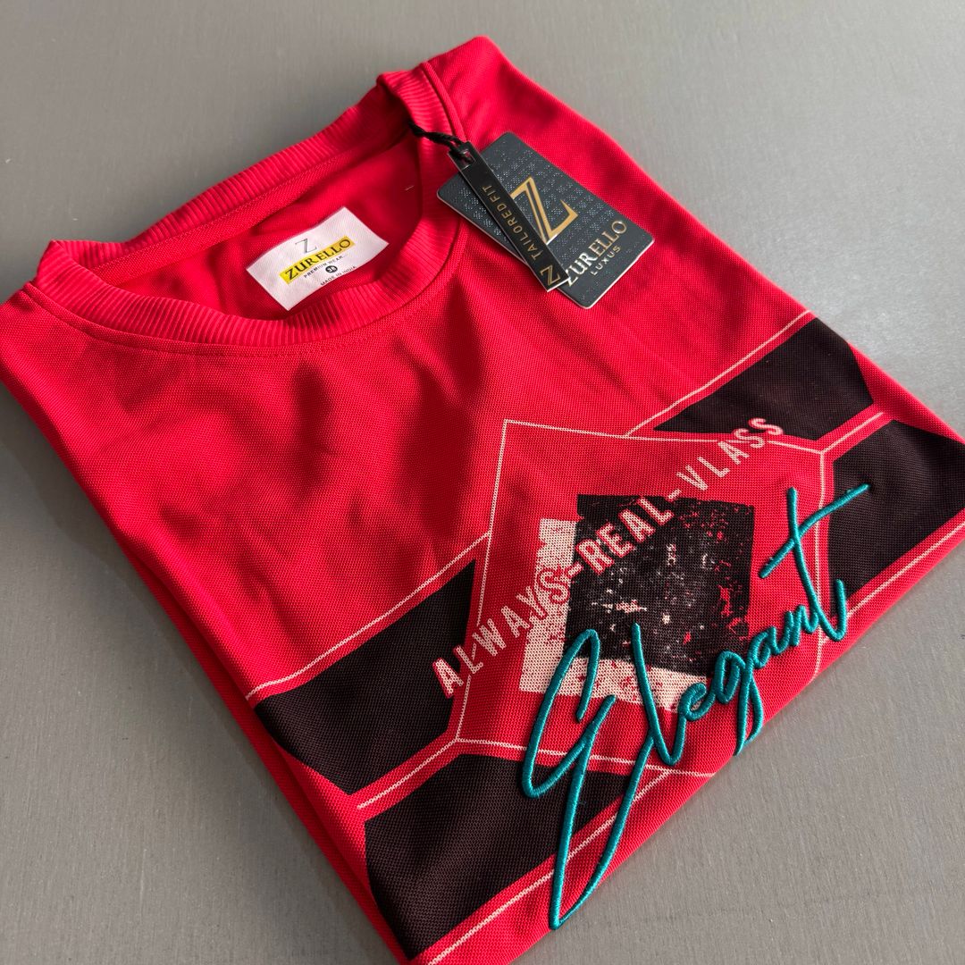 ZURELLO PRINTED T-SHIRT - RED