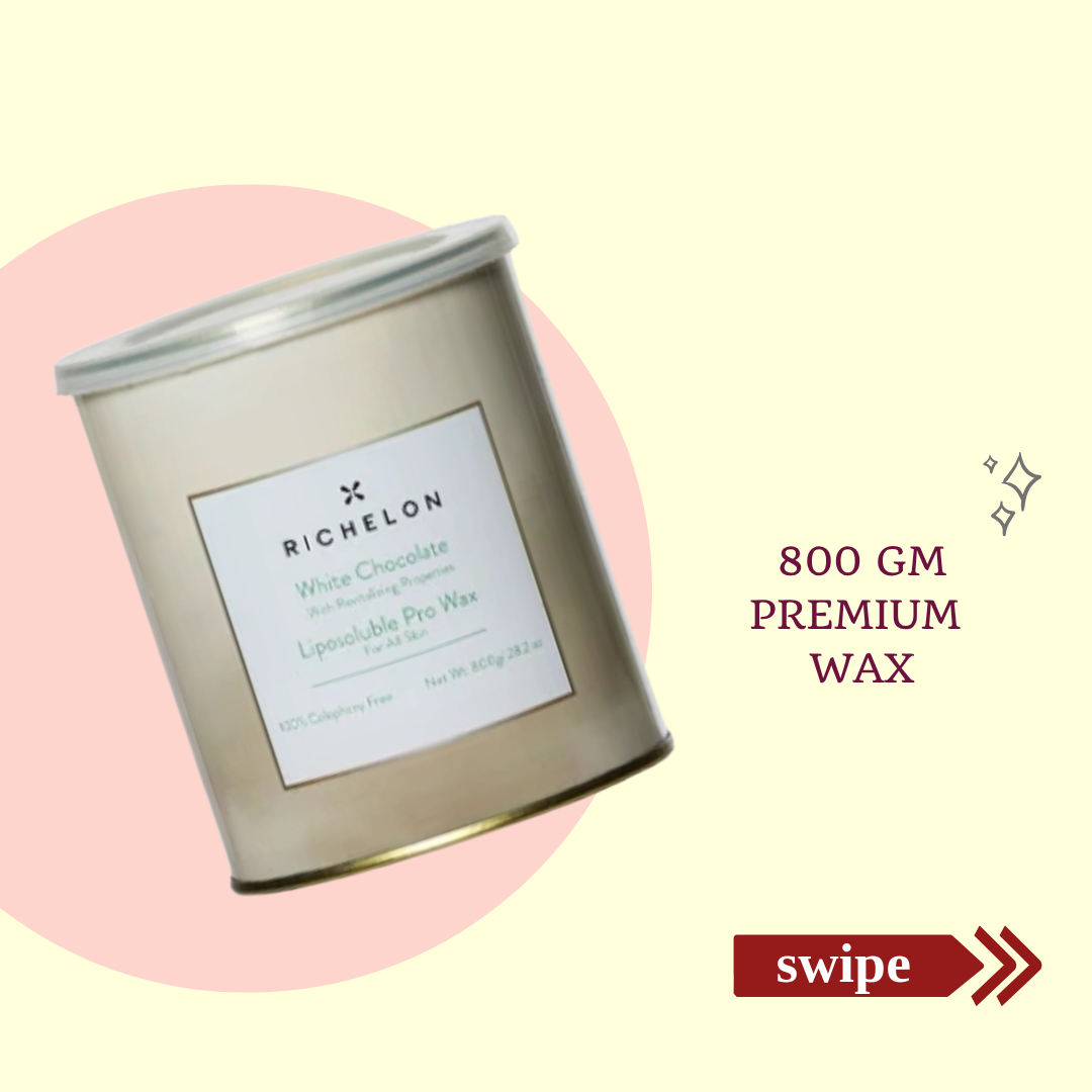 White Chocolate  Premium Liposoluble Pro Wax 800gm , Richelon X 12 Pcs