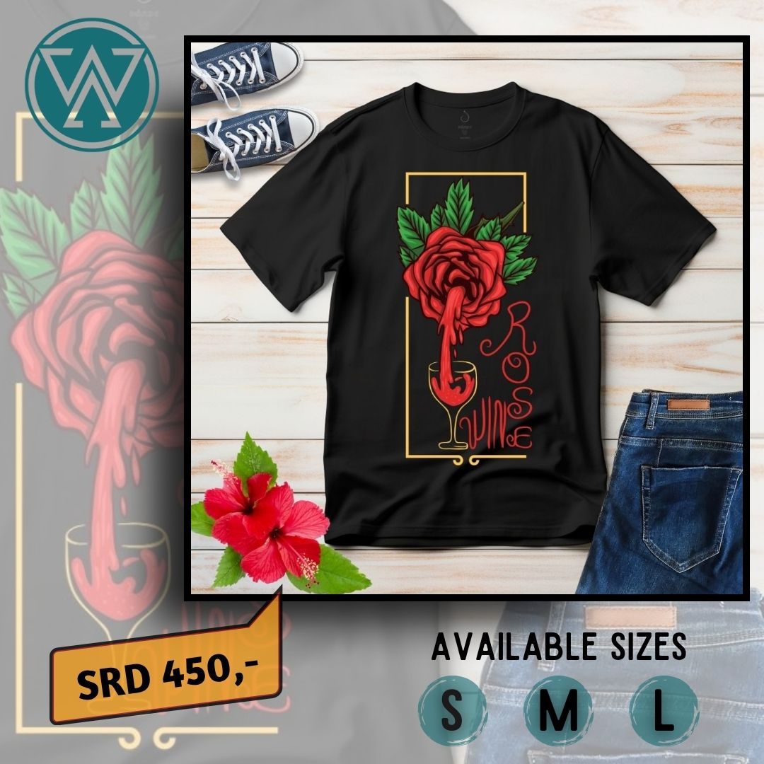 Rose wine t-shirt