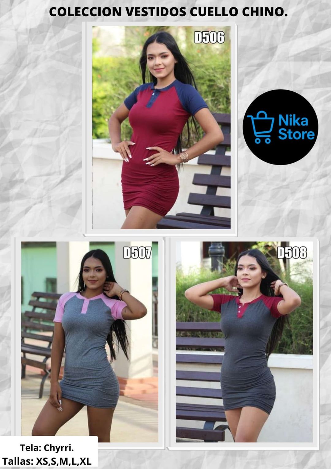 Vestido Cuello Chino