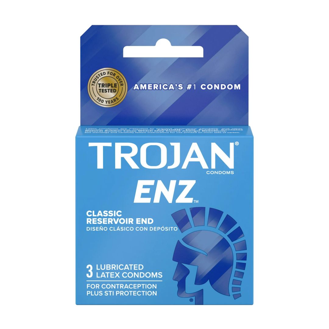 Trojan ENZ Premium Lubricated Latex Condoms, 3 ct.