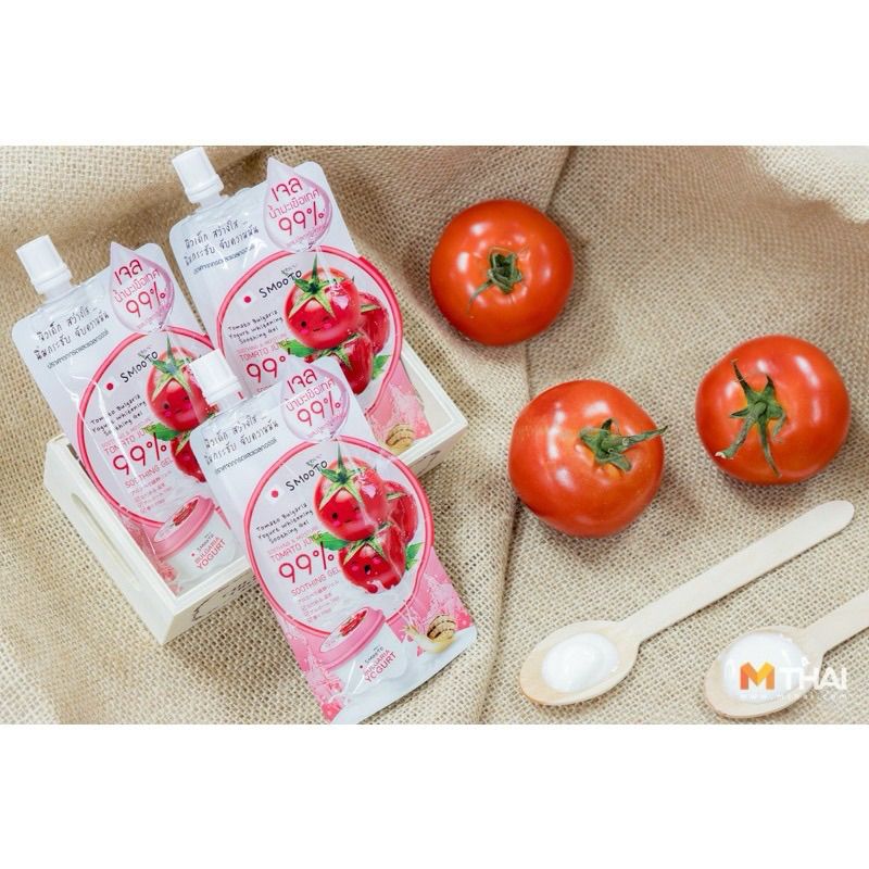 Smooto Soothing And Moisture Tomato Juice Soothing Gel 99% (1 Box = 6 sachets)