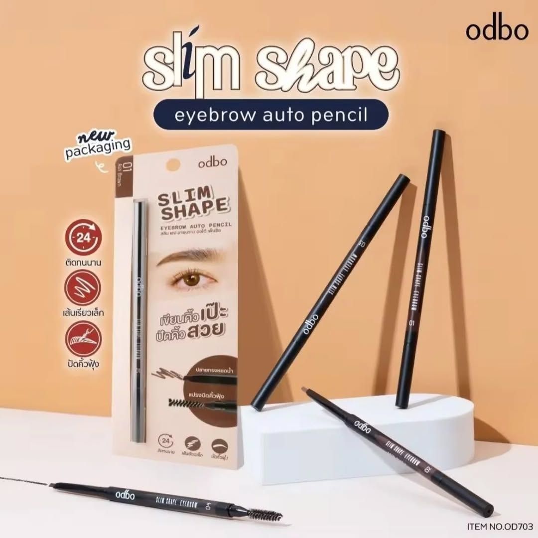 Odbo Slim Shape Eyebrow Auto Pencil - #01 Ash Brown