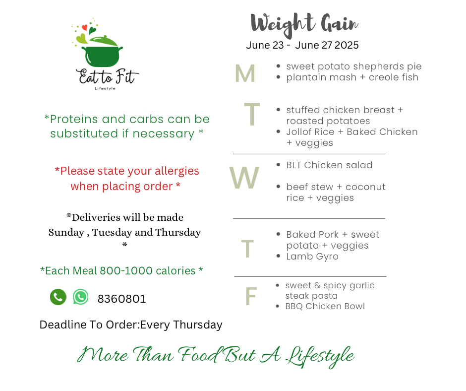 Weight Gain  (5) meals