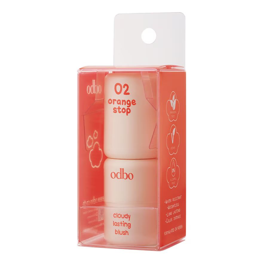 Odbo Cloudy Lasting Blush (3g) - #02 Orange Stop