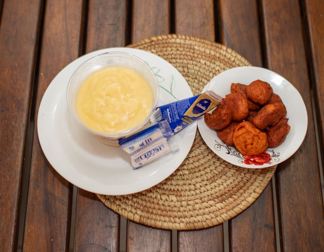 Custard + Akara/Moi-Moi