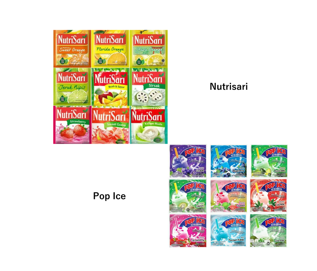 Minuman Serbuk Instan Segar (Pop Ice, Nutrisari)