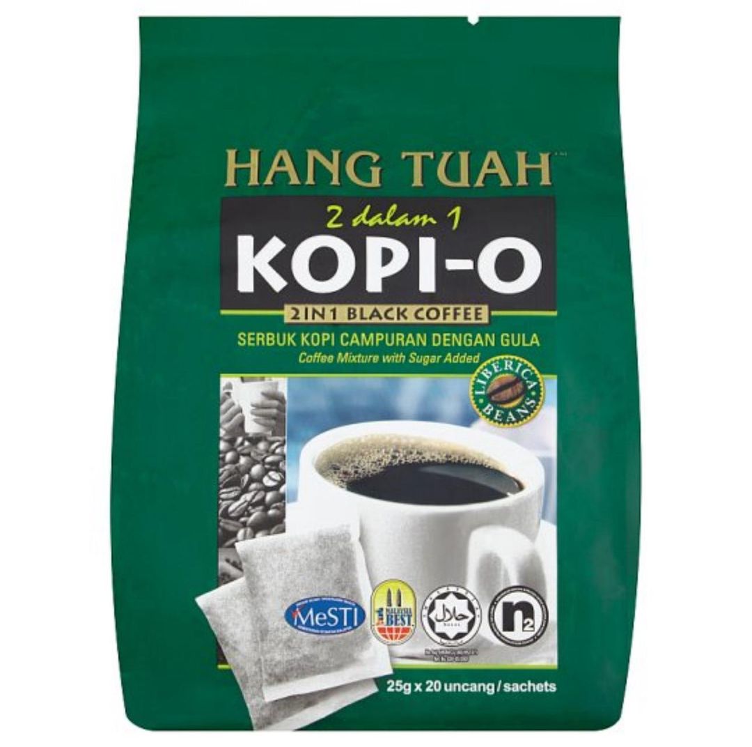 HANG TUAH 2 IN 1 BLACK COFFEE (20 SACHETS X 25g) 