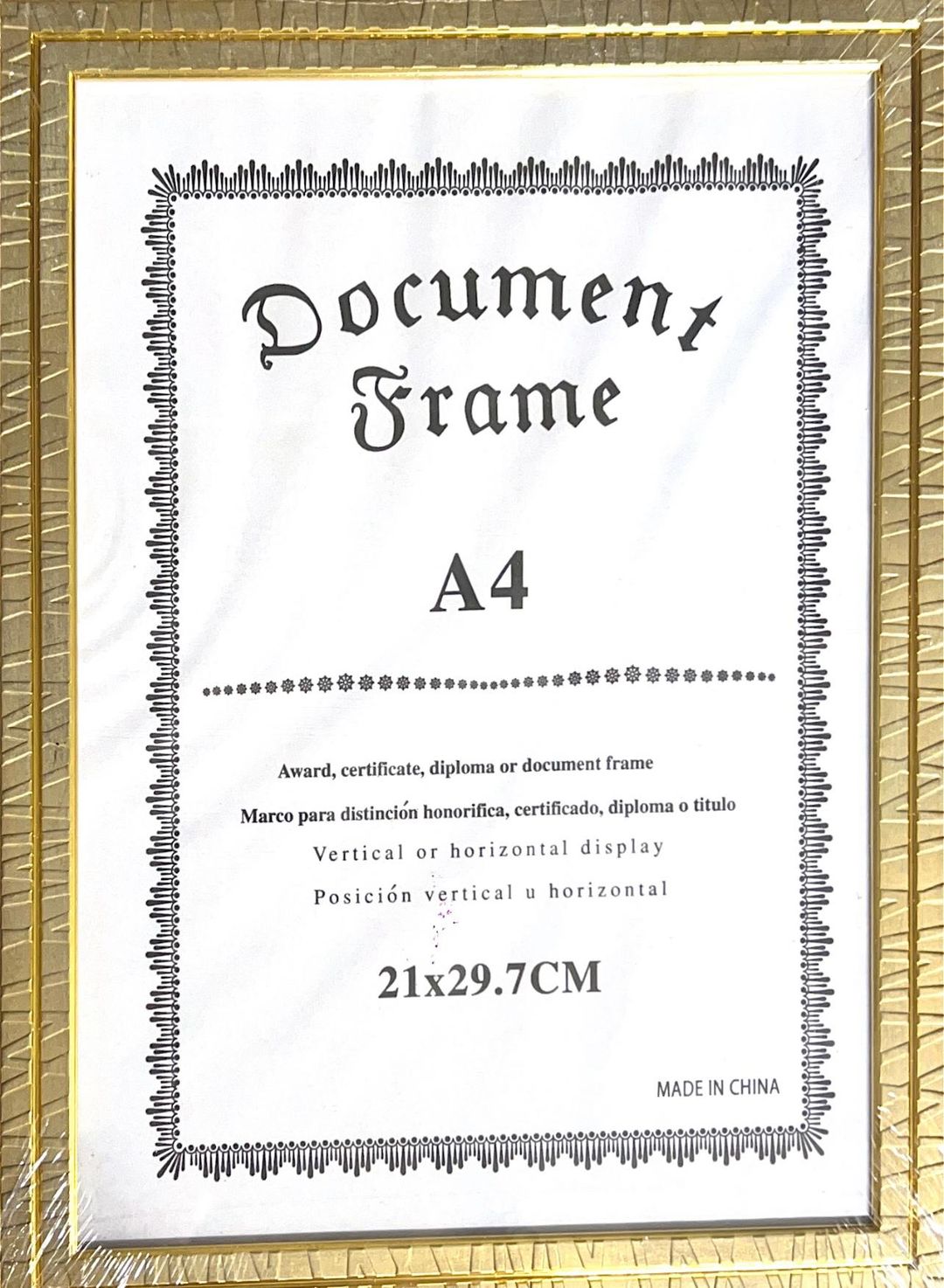Frame gold size (A4)