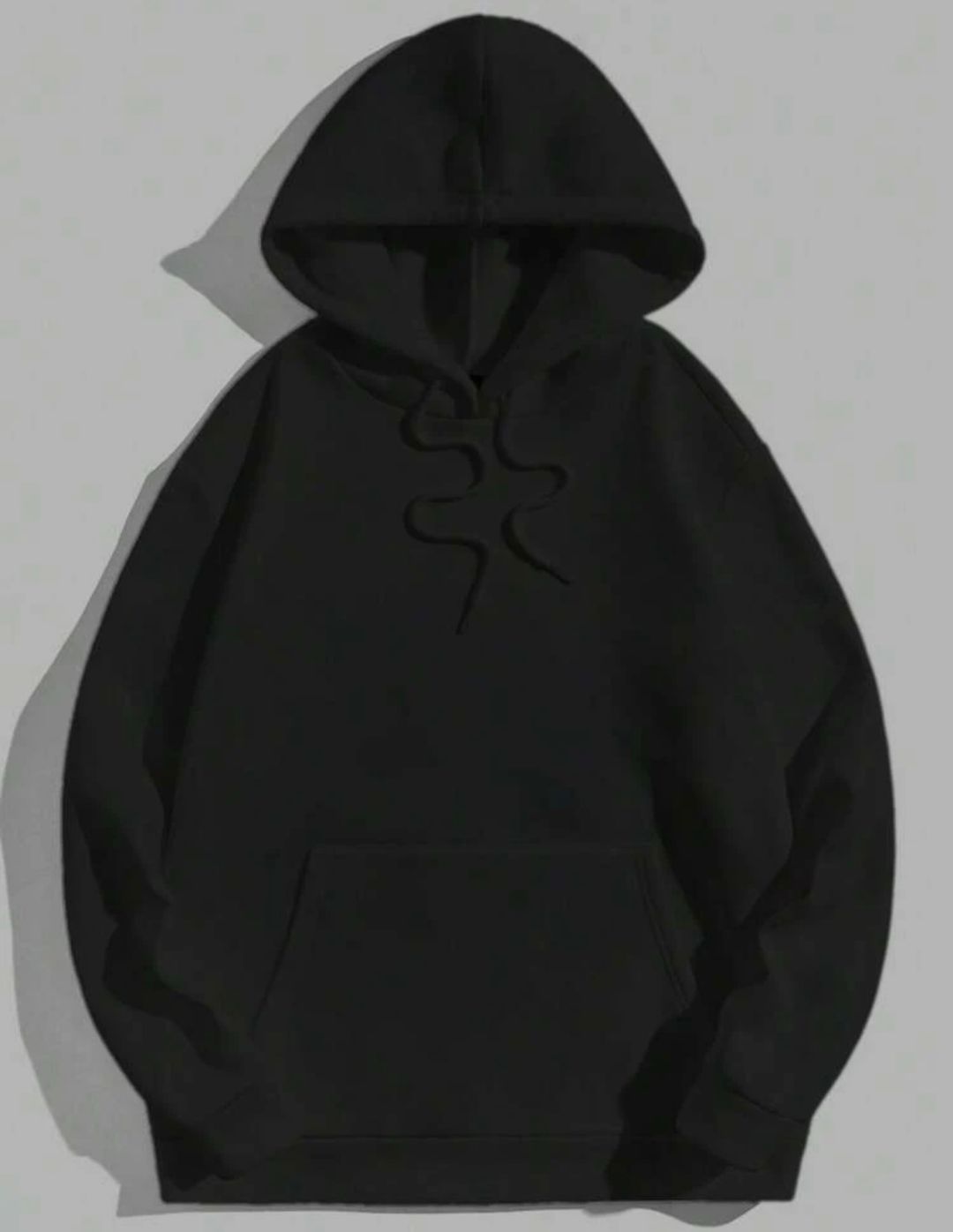 Plain Black solid color hoodie