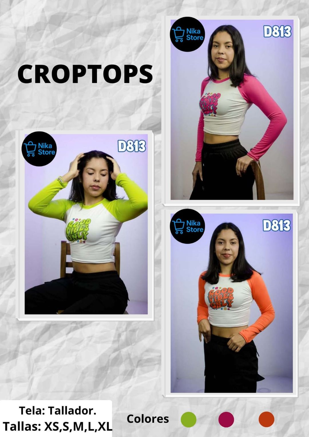 Croptops Manga Larga