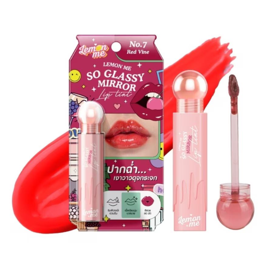Lemon Me So Glassy Mirror Lip Tint (3.2g) - #07 Red Vine