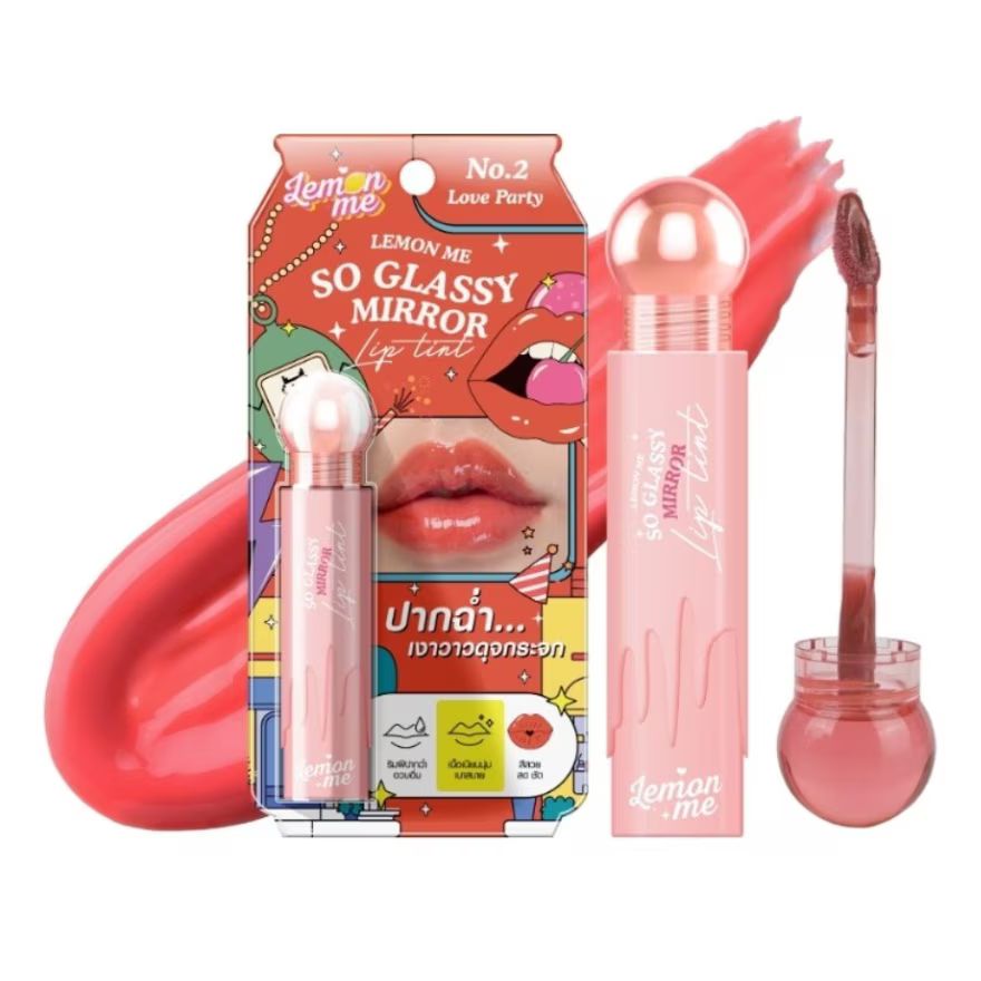 Lemon Me So Glassy Mirror Lip Tint (3.2g) - #02 Love Party