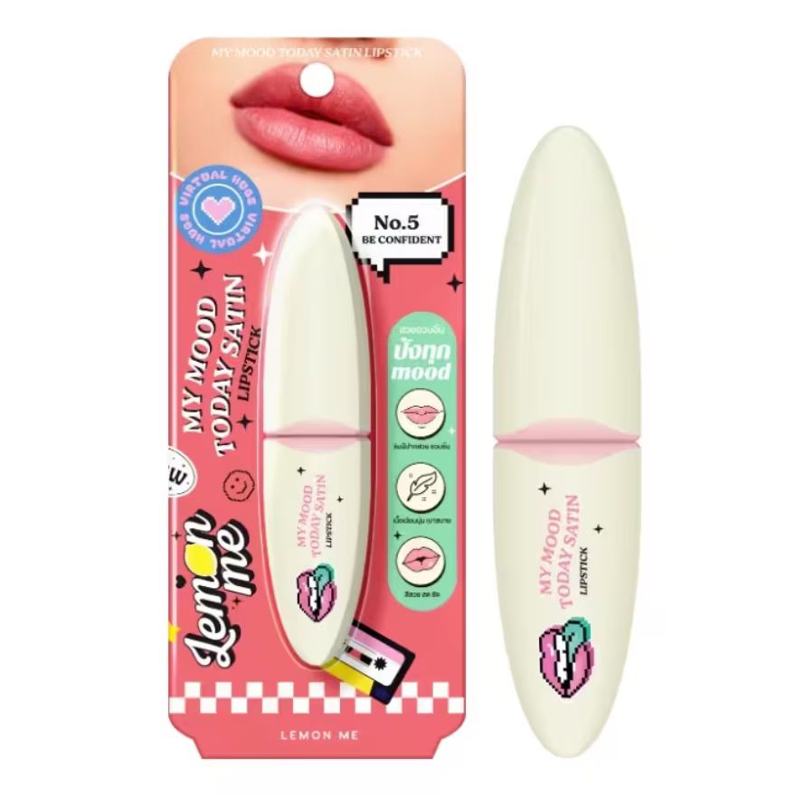 Lemon Me My Mood Today Satin Lipstick (4g) - #05 Be Confident