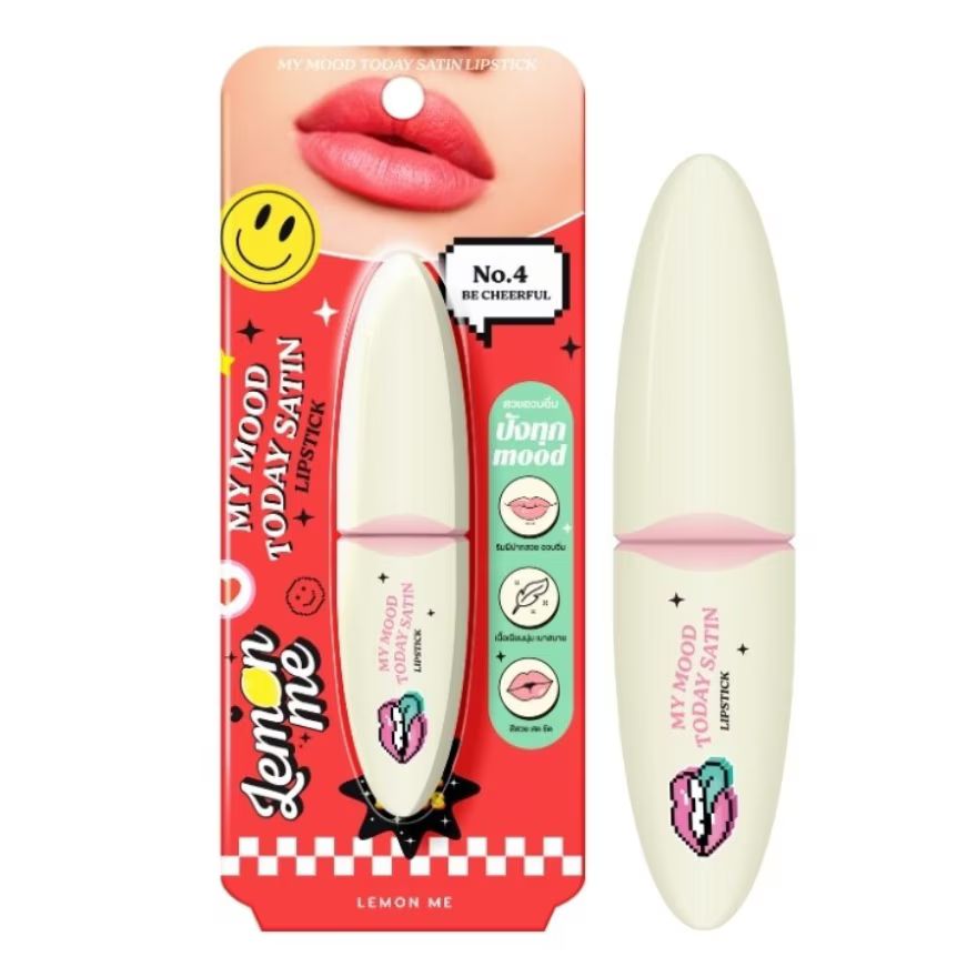 Lemon Me My Mood Today Satin Lipstick (4g) - #04 Be Cheerful