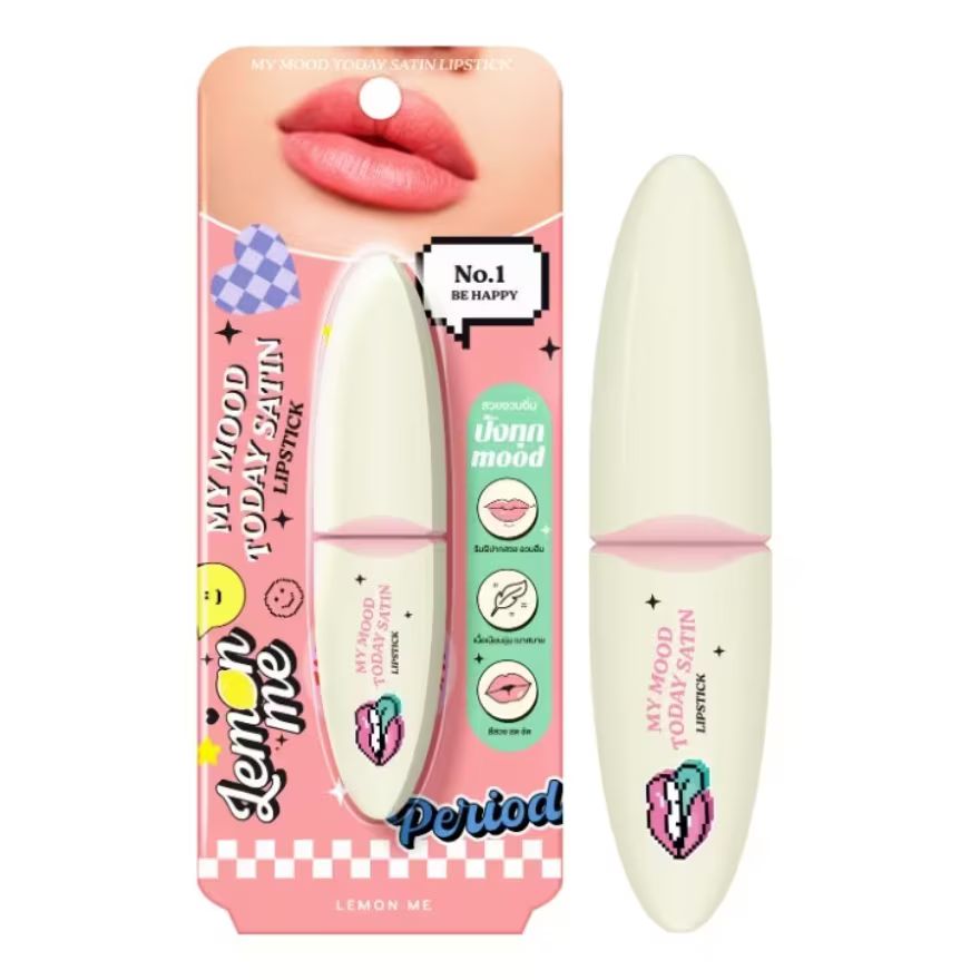 Lemon Me My Mood Today Satin Lipstick (4g) - #01 Be Happy