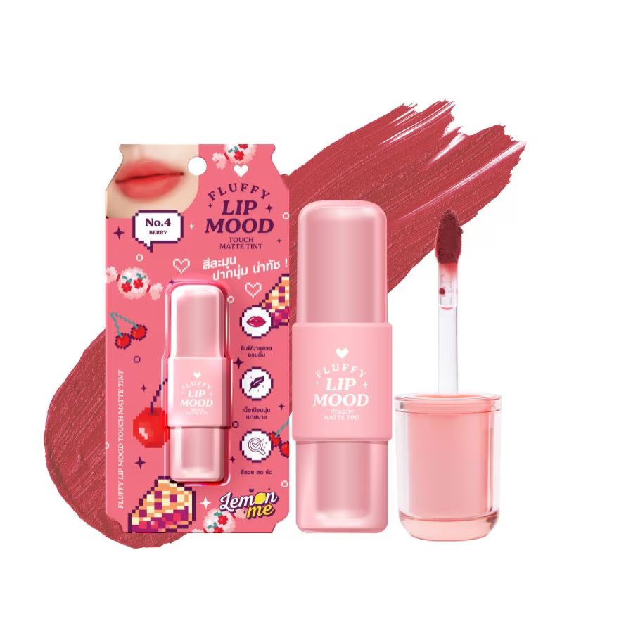 Lemon Me Fluffy Lip Mood Touch Matte Tint (3g) - #04 Berry