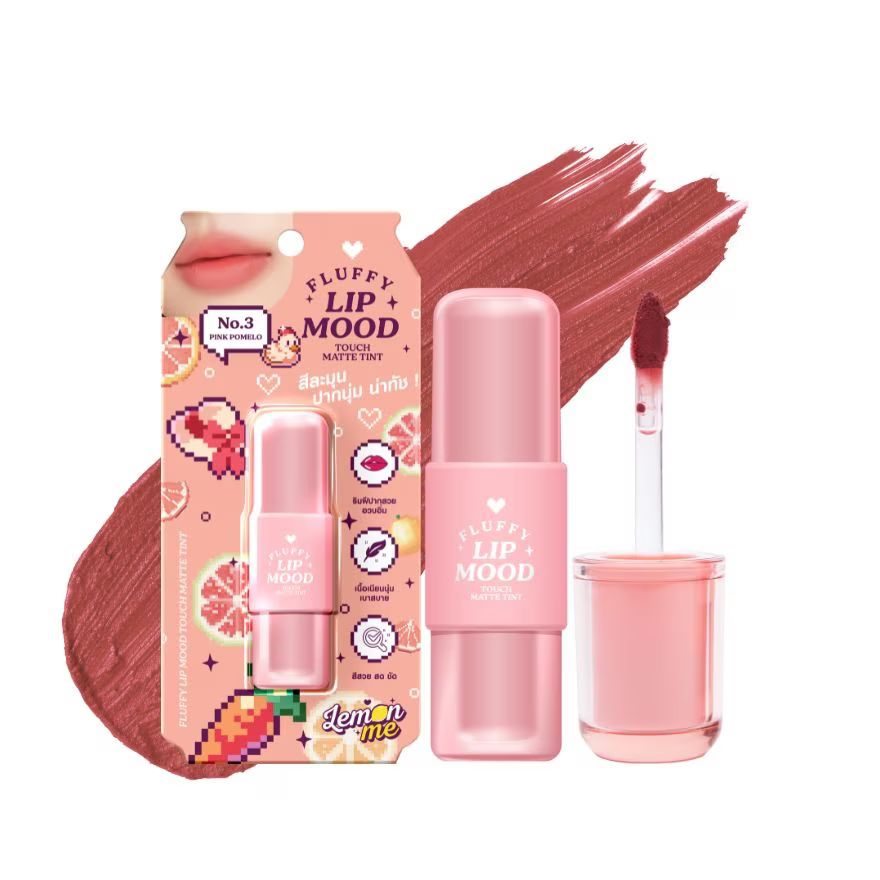 Lemon Me Fluffy Lip Mood Touch Matte Tint (3g) - #03 Pink Pomelo