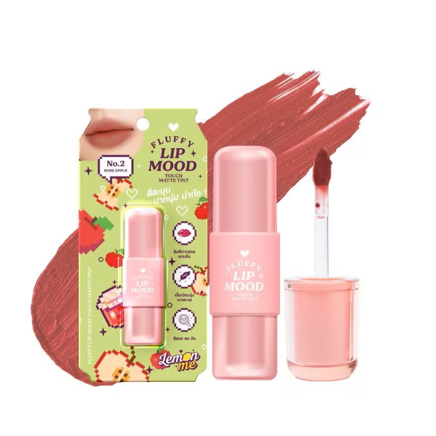Lemon Me Fluffy Lip Mood Touch Matte Tint (3g) - #02 Rose Apple
