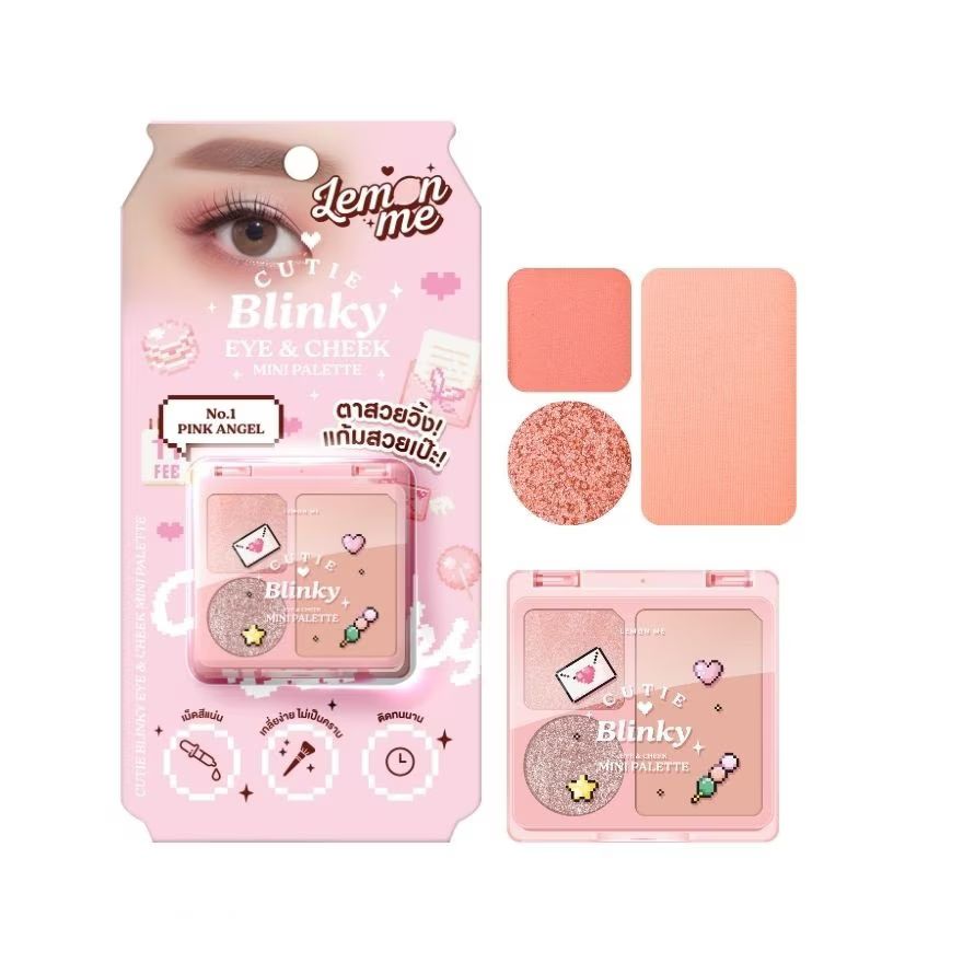 Lemon Me Cutie Blinky Eye & Cheek Mini Palette (4g) - #01 Pink Angel