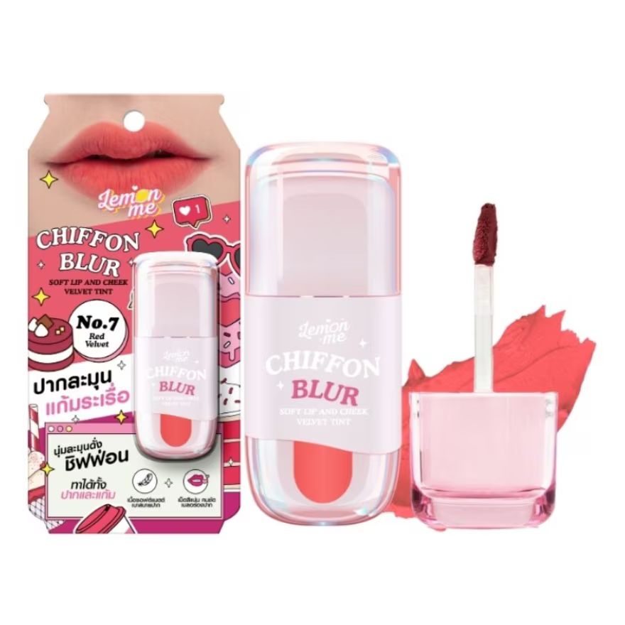 Lemon Me Chiffon Blur Soft Lip & Cheek Velvet Tint (2.6g) - Red Velvet