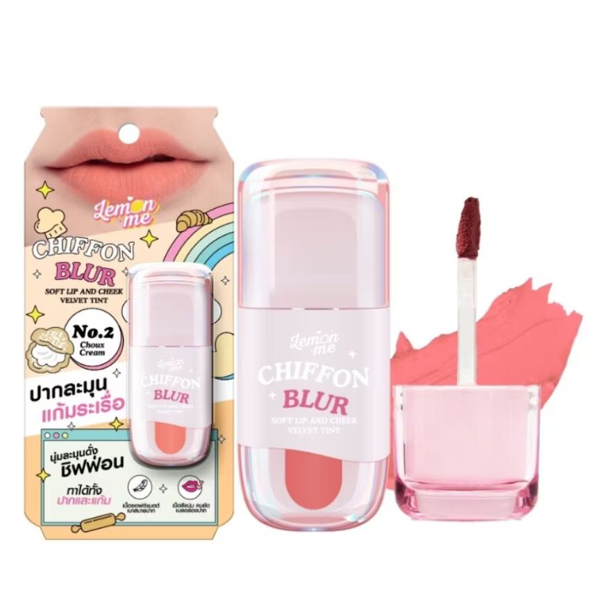 Lemon Me Chiffon Blur Soft Lip & Cheek Velvet Tint (2.6g) - Choux Cream