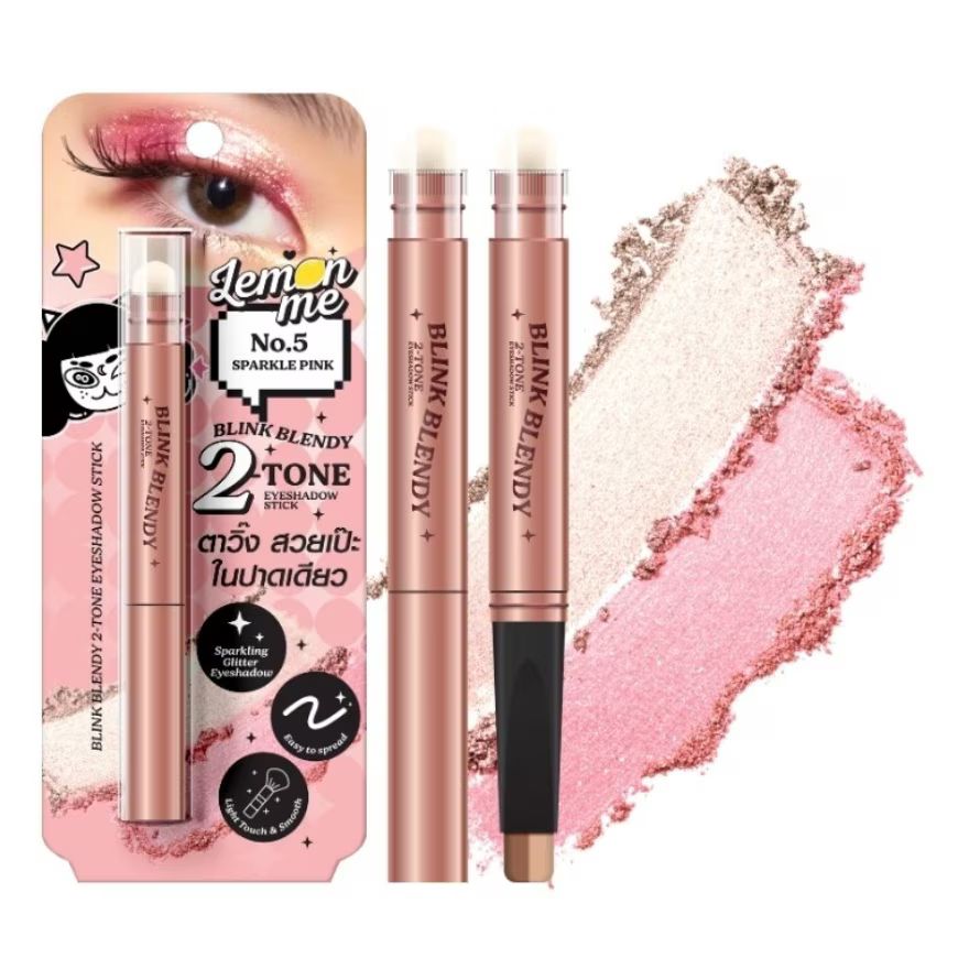 Lemon Me Blink Blendy 2-Tone Eyeshadow Stick (1.1g) - Sparkle Pink