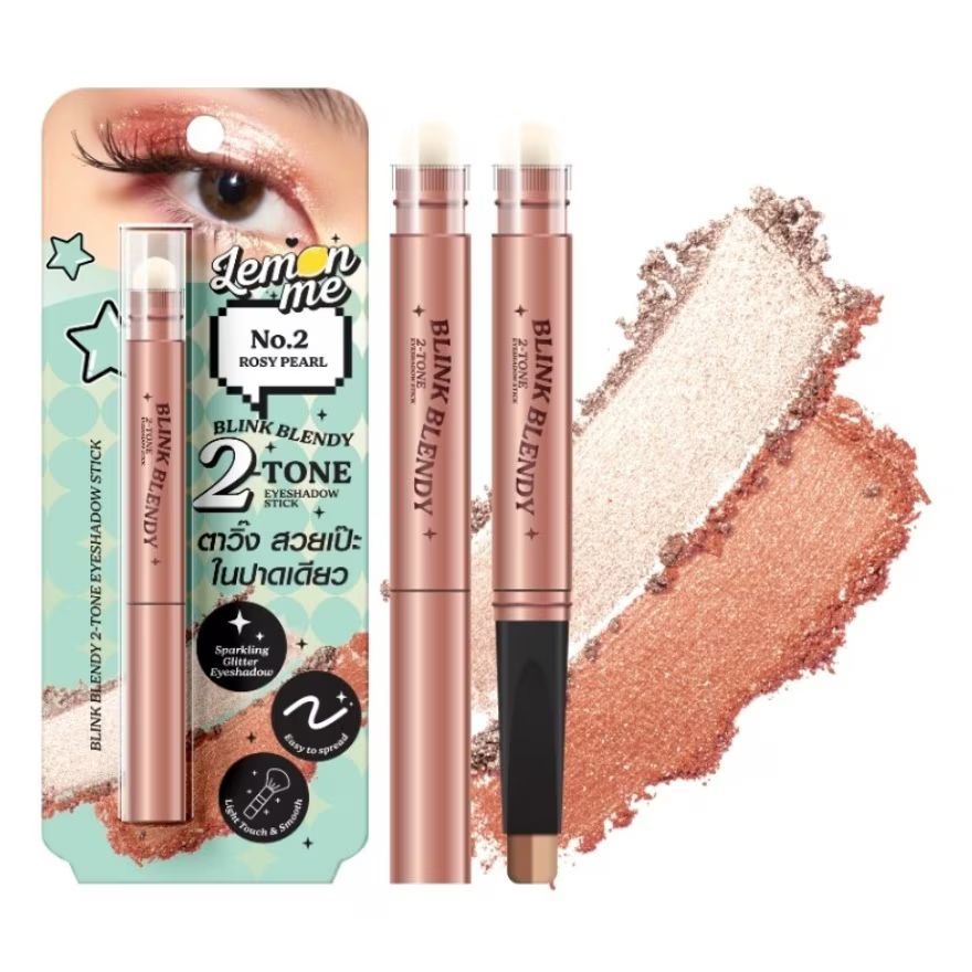 Lemon Me Blink Blendy 2-Tone Eyeshadow Stick (1.1g) - Rose Pearl