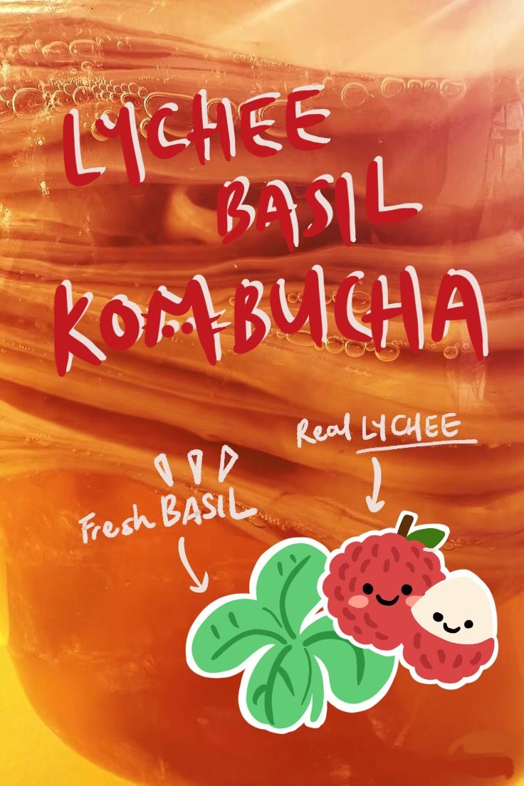 Lychee Basil Kombucha (Iced only)