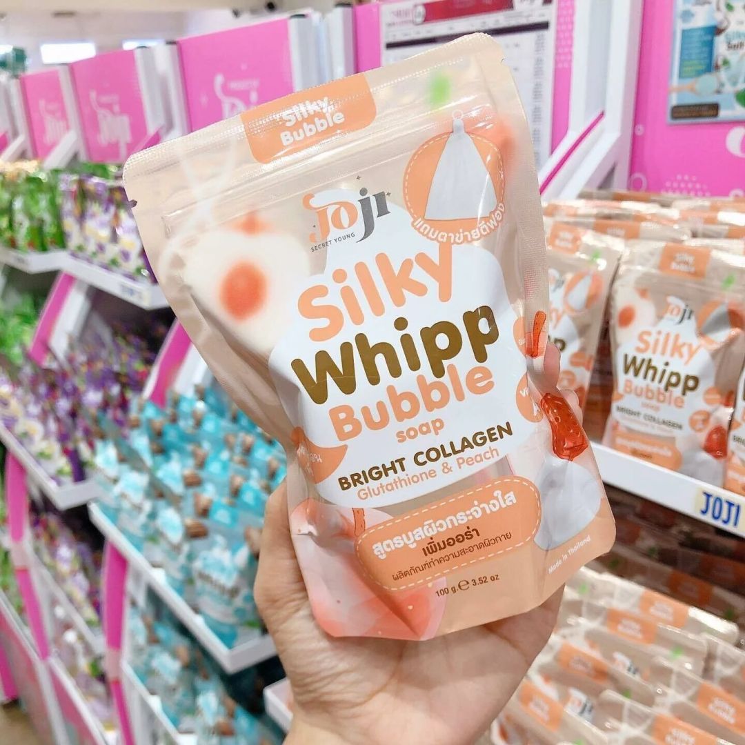 Joji Silky Whipp Bubble Soap (100g) - Bright Collagen Glutathione & Peach