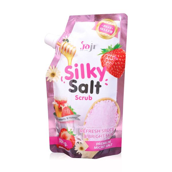 Joji Silky Salt Scrub (350g) - Strawberry & Honey