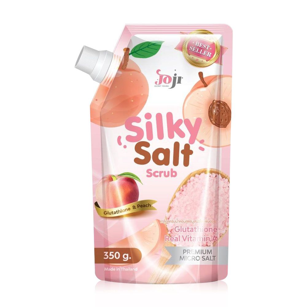 Joji Silky Salt Scrub (350g) - Glutathione & Peach