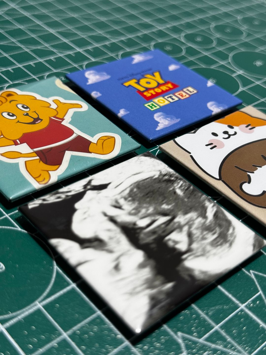 Personalised Square Fridge Magnet (Set of 3) - 5cm x 5cm