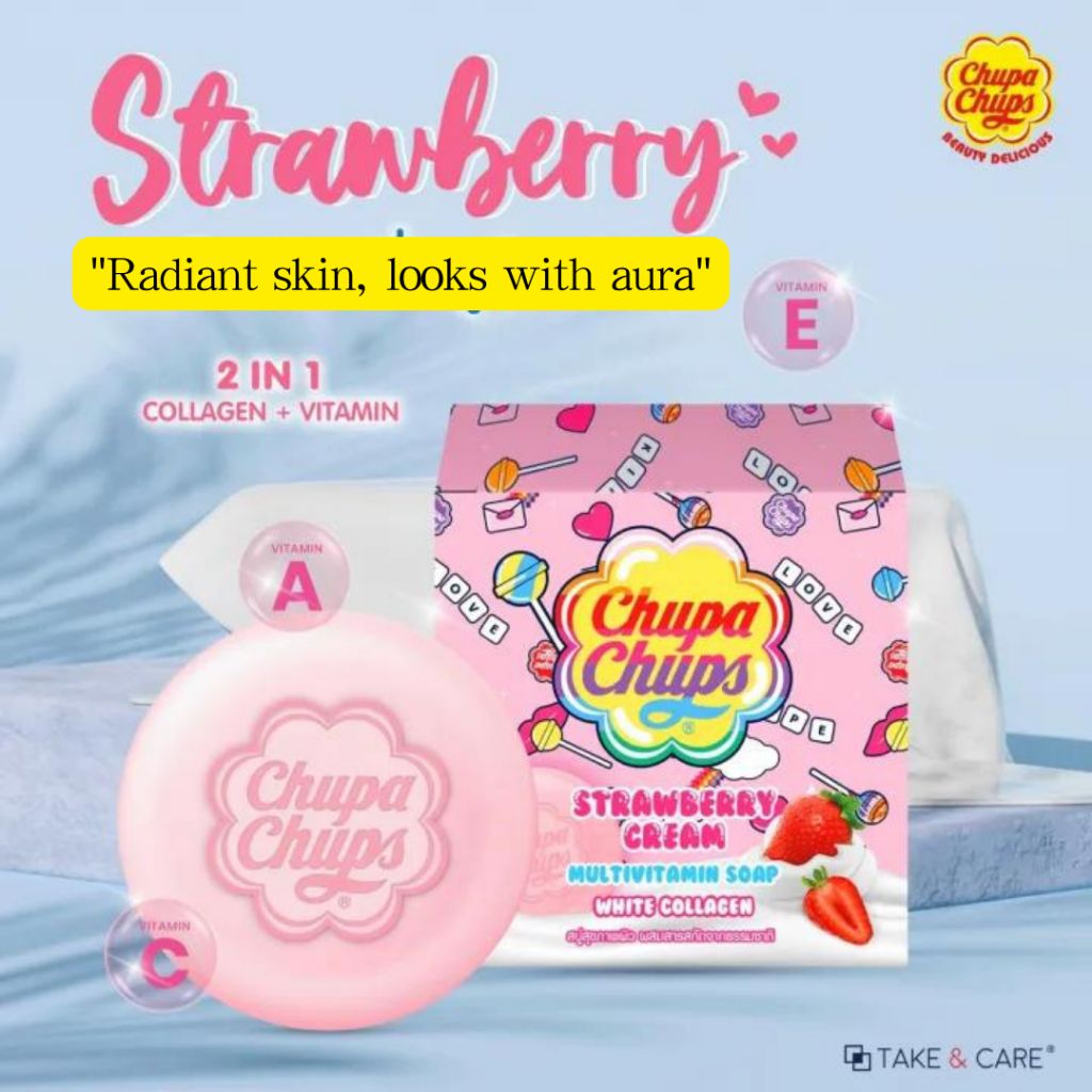 Chupa Chups Multivitamin Soap (80g) - Strawberry Cream