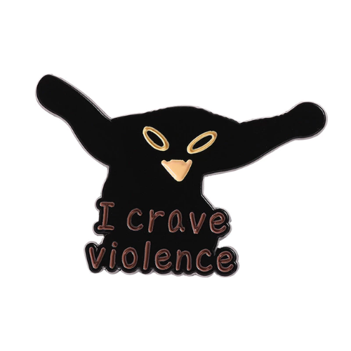 I Crave Violence Cat Pin