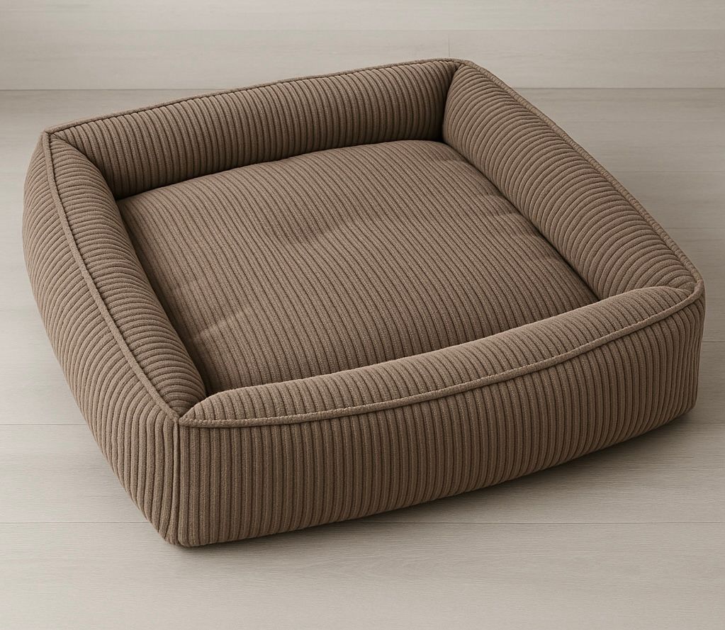 DOG BED-SQUARE CORDOROY (MED)DIA 1.7M