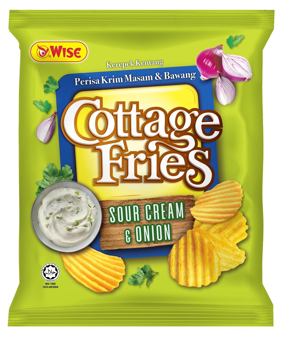 WISE COTTAGE FRIES SOUR CREAM & ONION 160g 
