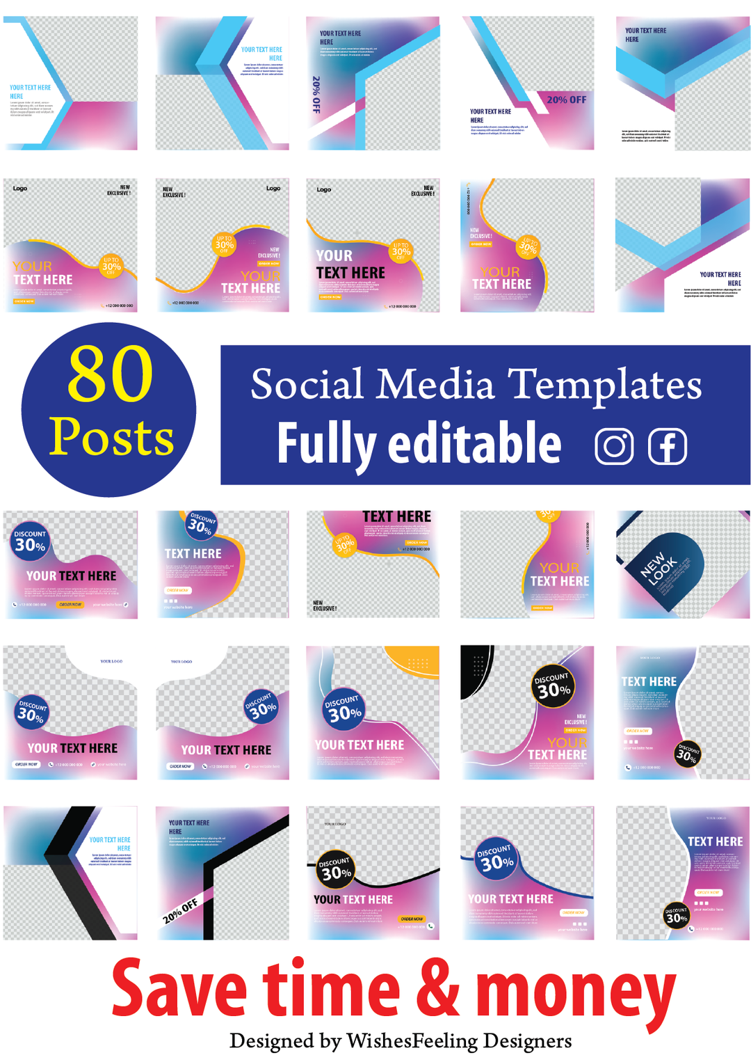 80 Instagram posts for any store page