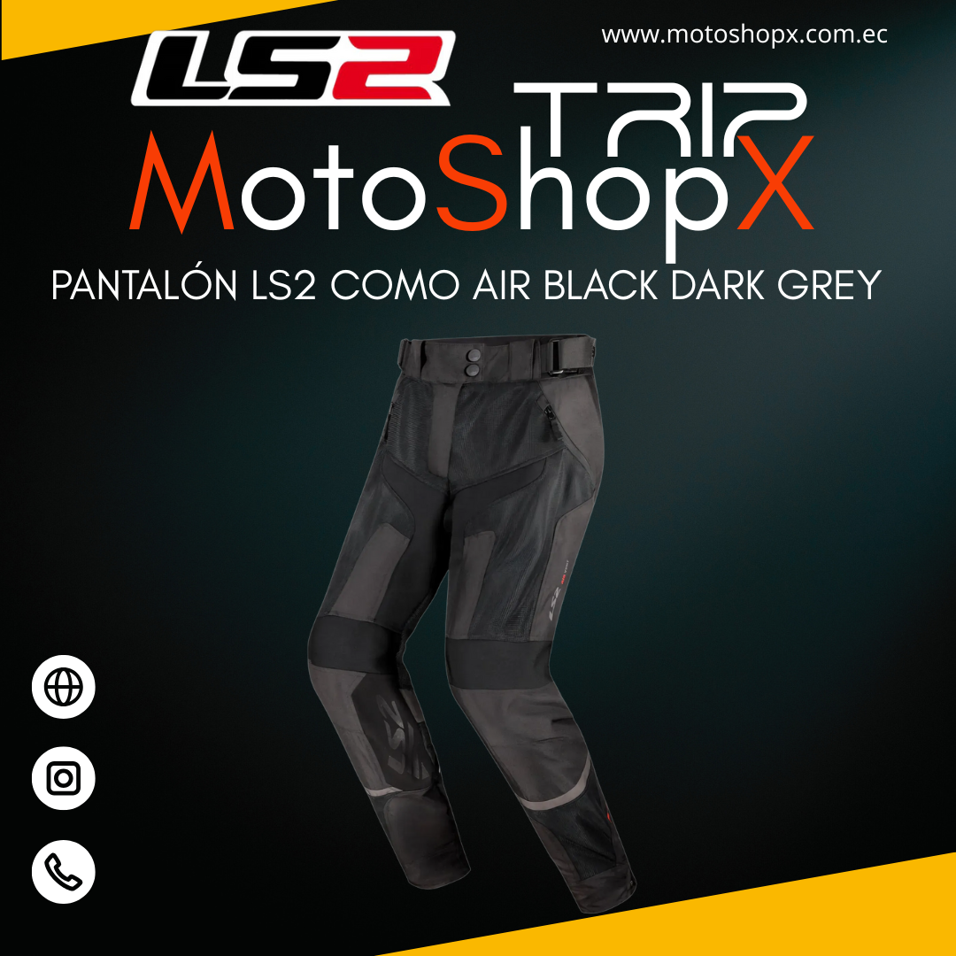 PANTALÓN LS2 COMO AIR BLACK DARK GREY