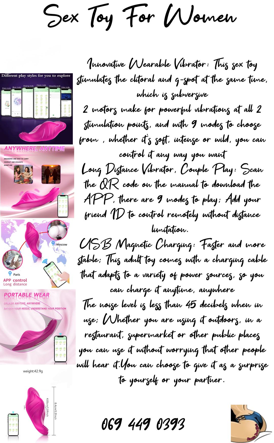 Innovative wearable panty vibrator