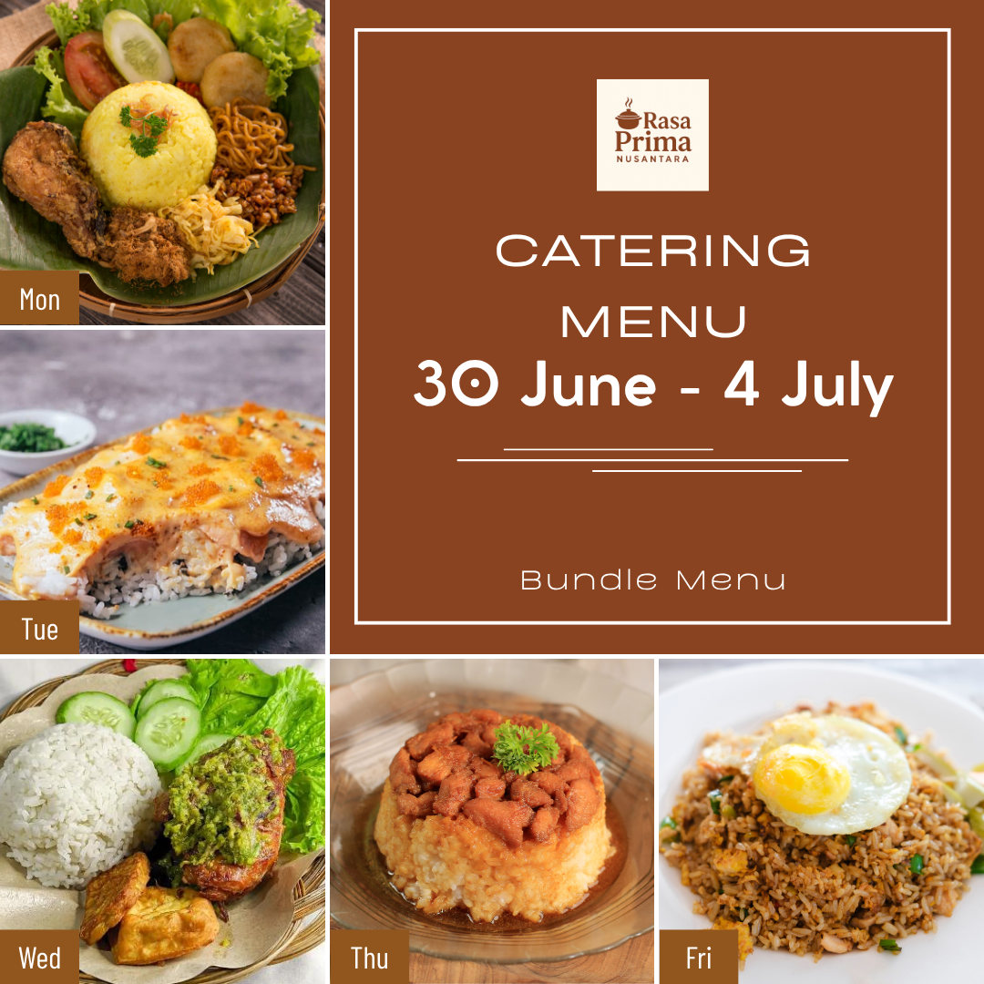 Catering Menu 30 June - 5 July