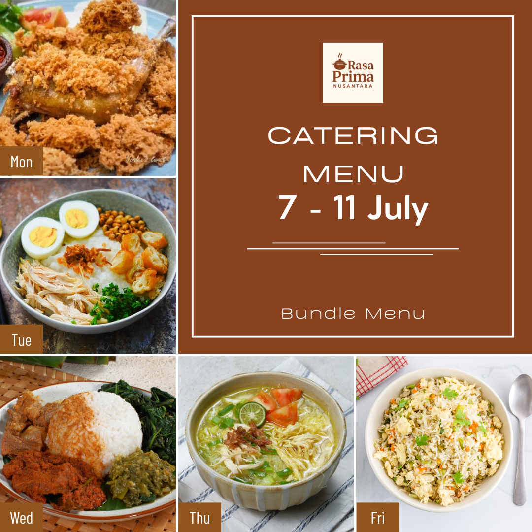 Catering Menu 7 - 11 July