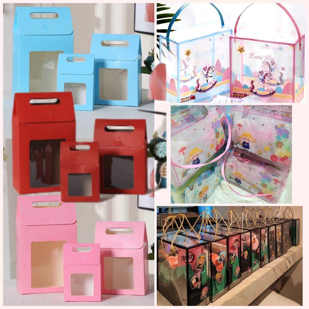 Transparent Gift Box with Handle