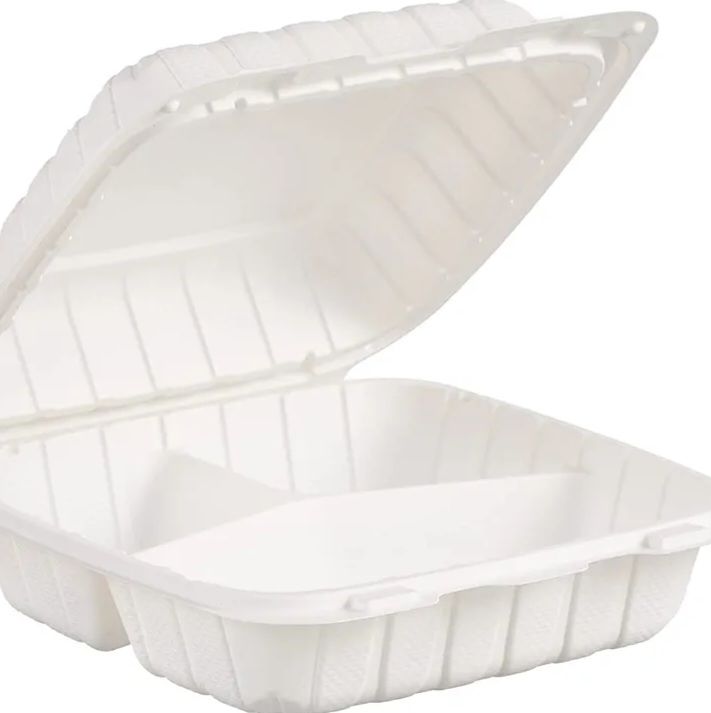 8" microwaveable container (3 section) 