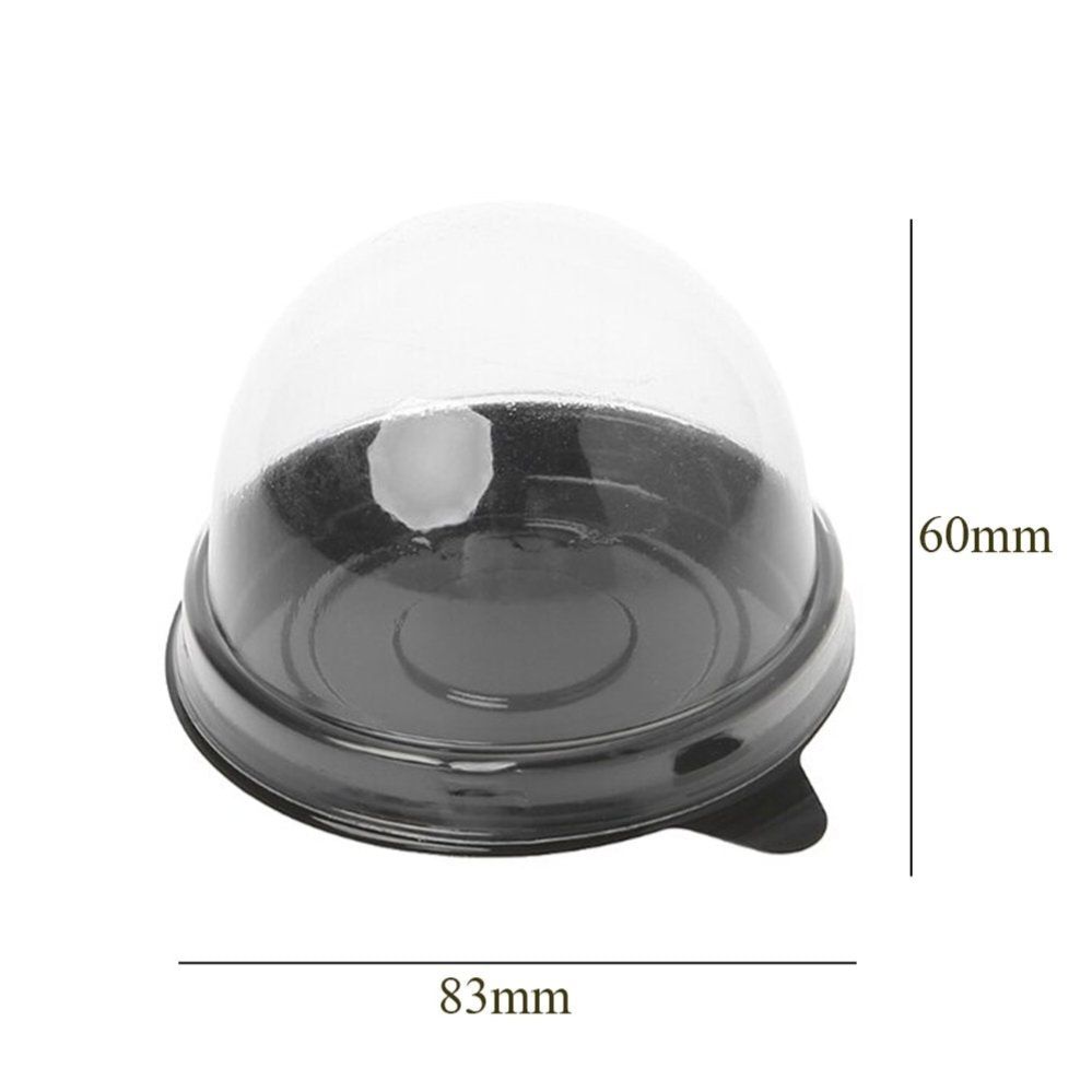 Round black blase with dome lid