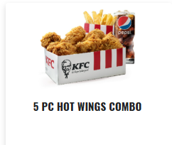 5 PC Hot Wings Combo